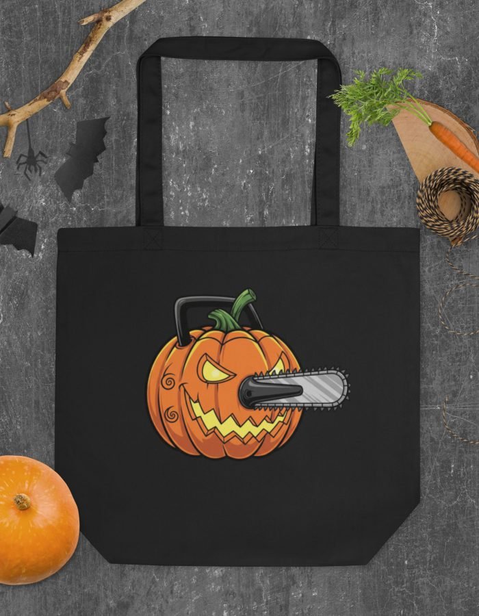 Pumpkin Pochita – Chainsaw Man Halloween Eco Tote Bag